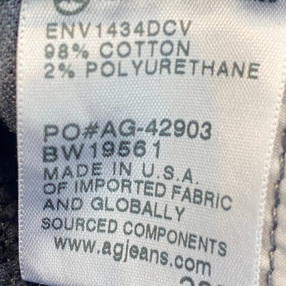 AG ADRIANA GOLDSCHMIED THE PRIMA CIGARETTE LEG NAVY CORDUROY JEANS SIZE 28 NWTS!